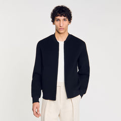 Double-faced wool jacket Black Sandro Men