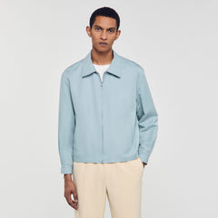 Zip-up jacket Chambray Sandro Men