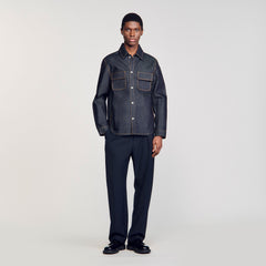 Denim oversized shirt Raw-Denim Sandro Men