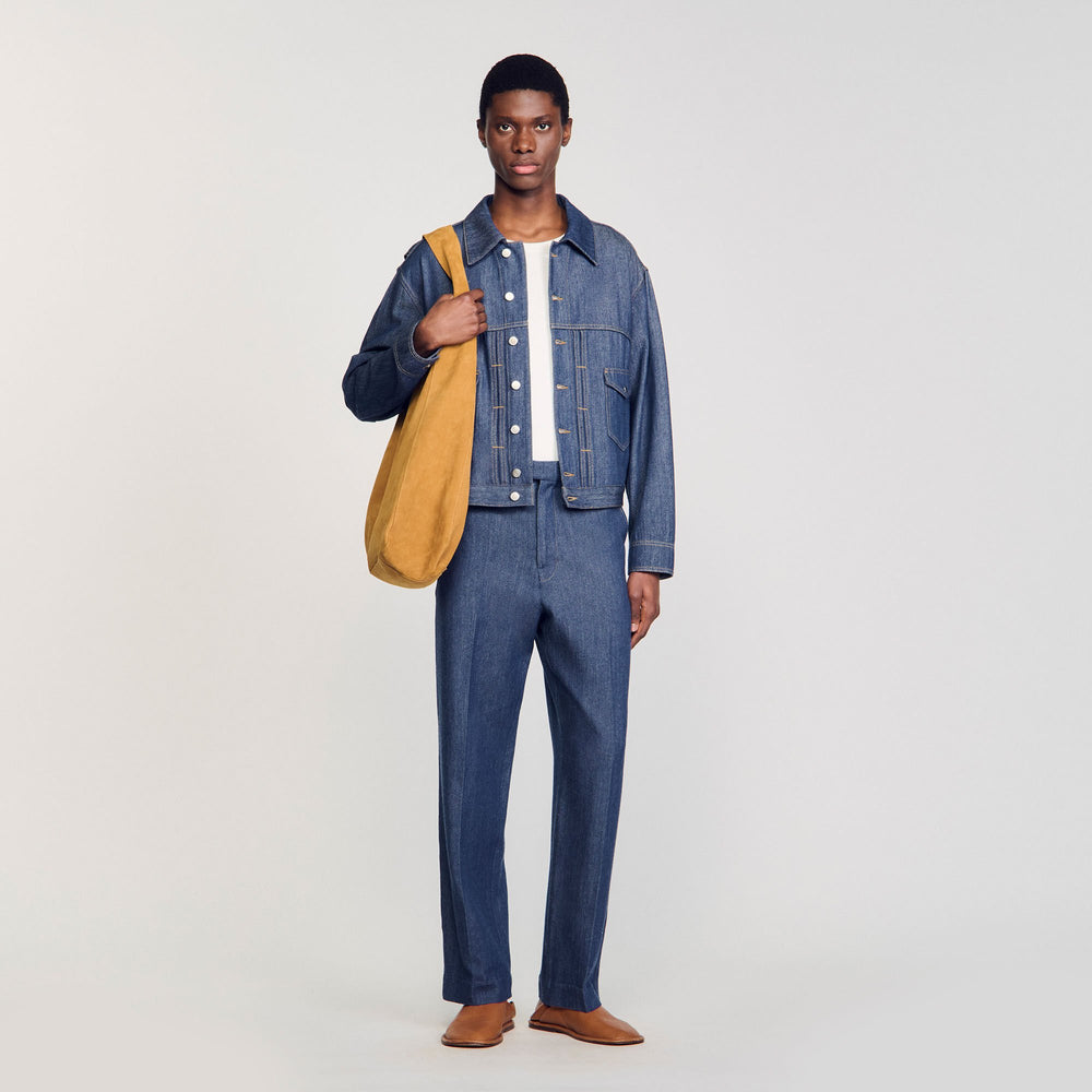 Chambray jacket Raw-Denim Sandro Men