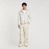 Zip-up hooded jacket Aluminum Sandro Men