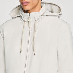 Zip-up hooded jacket Aluminum Sandro Men