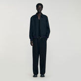 Casual zip-up jacket Navy Blue Sandro Men
