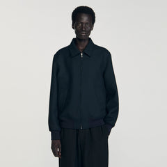 Casual zip-up jacket Navy Blue Sandro Men