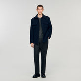 Wool overshirt Midnight Blue Sandro Men