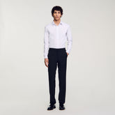 Fitted stretch cotton shirt White Sandro Men
