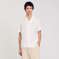 Shark collar shirt Optic White Sandro Men