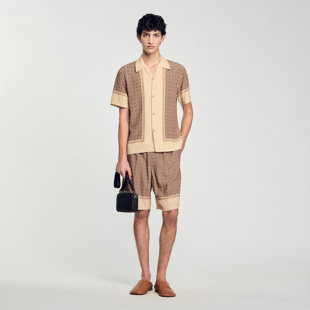 Short-sleeved patterned shirt Hazel Sandro Men