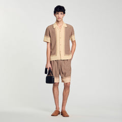Short-sleeved patterned shirt Hazel Sandro Men