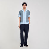 Short-sleeved patterned shirt Chambray Sandro Men