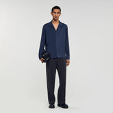 Flowy shirt Navy Blue Sandro Men