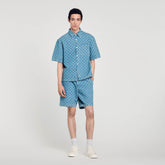 Square cross denim shirt Sky Blue Sandro Men