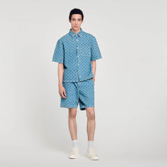 Square cross denim shirt Sky Blue Sandro Men