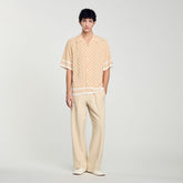 Square Cross motif flowing shirt Fire Sandro Men