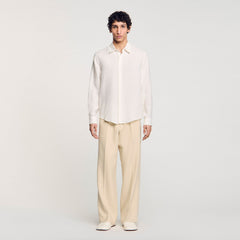 Linen shirt Ivory. Sandro Men