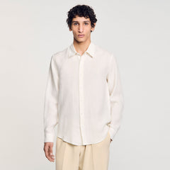 Linen shirt Ivory. Sandro Men