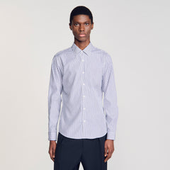 Striped shirt Midnight Blue Sandro Men