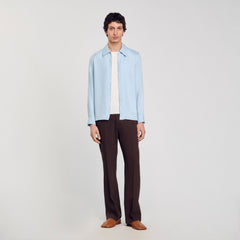 Zip-up shirt Blue Sky Sandro Men