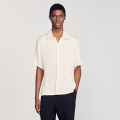 Crinkled shirt Optic White Sandro Men