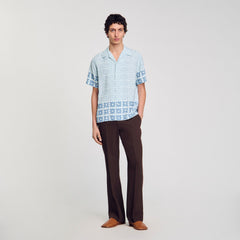 Floral motif shirt Blue Sky Sandro Men