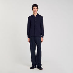 Jersey shirt Navy Blue Sandro Men