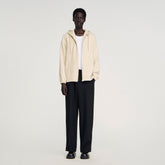 Hooded shirt jacket Putty Sandro Men