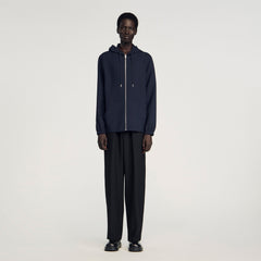 Hooded shirt Navy Blue Sandro Men