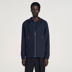 Hooded shirt Navy Blue Sandro Men