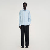 Crinkled effect shirt Sky Blue Sandro Men