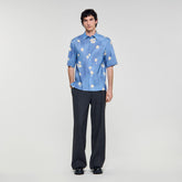 Floral motif shirt Blue Office Sandro Men