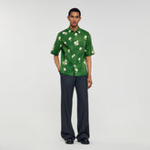 Floral motif shirt Lime Sandro Men