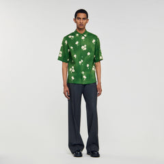 Floral motif shirt Lime Sandro Men
