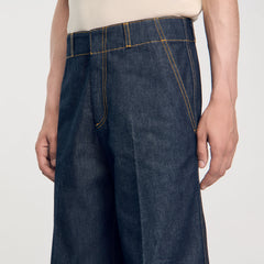 Wide-leg jeans Raw-Denim Sandro Men
