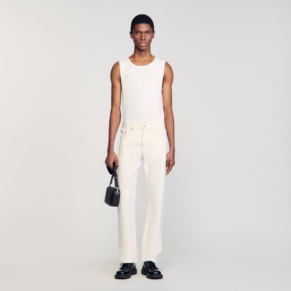 Regular jeans Ivory. Sandro Men