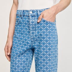 Regular-fit Square Cross jeans Blue Vintage - Denim Sandro Men