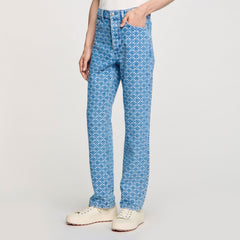 Regular-fit Square Cross jeans Blue Vintage - Denim Sandro Men
