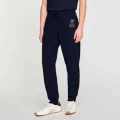 Joggers with snake detail Black Sandro Men
