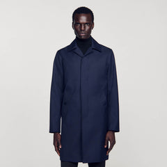 Waterproof raincoat Navy Blue Sandro Men