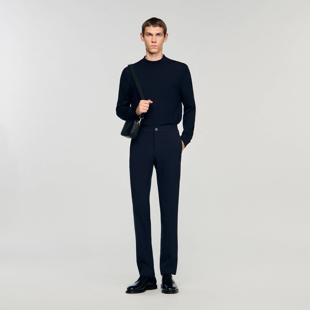 Jersey trousers Navy Blue Sandro Men