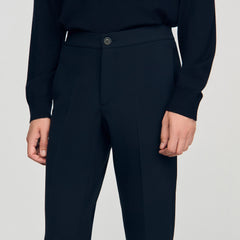 Jersey trousers Navy Blue Sandro Men