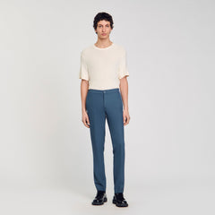 Jersey trousers Thunderstorm Blue Sandro Men