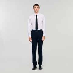 Wool suit trousers Navy Blue Sandro Men