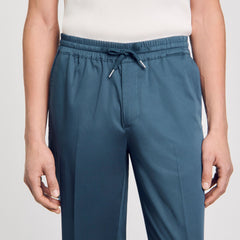 Elasticated straight-leg trousers Thunderstorm Blue Sandro Men