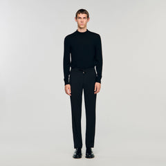 Elasticated straight-leg trousers Black Sandro Men
