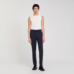 Elasticated straight-leg trousers Fonte Sandro Men