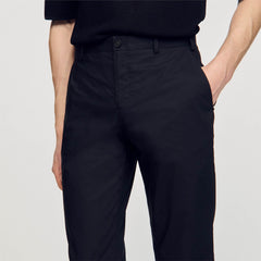 Cotton carrot-cut trousers Black Sandro Men
