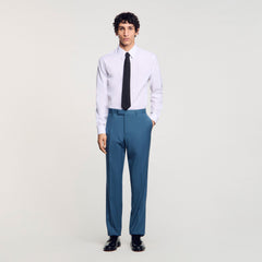 Wool suit trousers Thunderstorm Blue Sandro Men