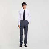 Wool suit trousers Mocked Grey Sandro Men
