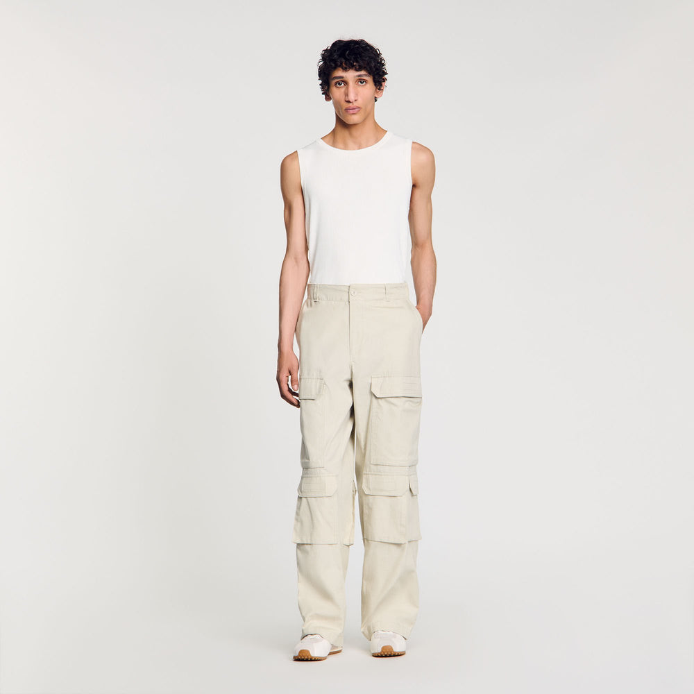 Cargo trousers Aluminum Sandro Men
