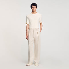 Wide-leg trousers with creases Oats Sandro Men